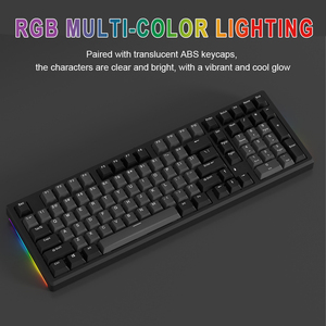 Tùy chỉnh ABS 108 phím kích thước đầy đủ <span class=keywords><strong>USB</strong></span> có dây RGB đỏ chuyển đổi cơ khí chơi game Bàn phím Arabic - Product Image 4
