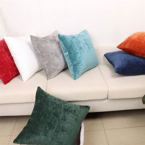 Solid Color Thickened Chenille Pillow Large Rectangular Bedroom Sofa Back Cover <b>Cushion</b> Promotional Party Supplies - Product Image 2