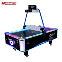 Marwey Machine de jeu d'arcade de hockey sur air électronique de luxe à monnayeur, Table de hockey sur air d'arcade portable d'intérieur