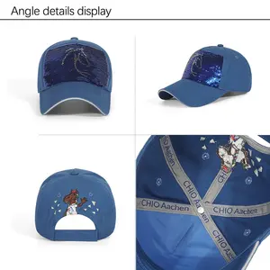 Animali personalizzati per bambini ricamo baseball sport estivi all'aperto per bambini cappellini per bambini con paillettes solidi