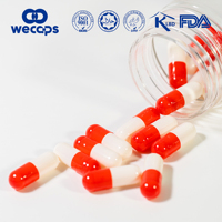 Capsules vides de qualité pharmaceutique Wecaps, couleur personnalisée, gélatine bovine, modèles 000 # -4 #   Impression personnalisée et support de logo