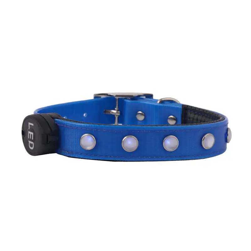 Werbe Glow Hunde halsbänder Haustier produkte Bunte USB wiederauf ladbare LED Light Hunde halsband