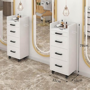 Chariot de Salon de Coiffure en Bois Moderne et Simple de Haute Qualité avec 4 Roues pour Mobilier Commercial de Salon – Vente en Gros - Product Image 2