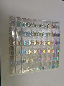 Autocollants adhésifs de haute sécurité personnalisés, hologramme, <span class=keywords><strong>code</strong></span> QR, rouleau de vinyle, étanche, scellage holographique pour la promotion - Product Image 3