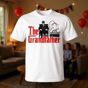 T-shirt The Grandfather pour homme, blanc, avec motif graphique, cadeau pour la fête des pères - Product Image 2