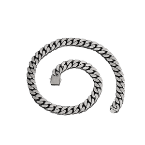 Cadena cubana de acero inoxidable de 7mm Nerezova Ocel 7mm T Kubansky Retez Nahrdelnik Charm Chain Sperky Pro Muze - Product Image 1
