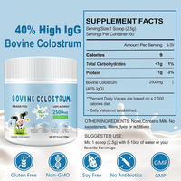 Poudre de colostrum bovin de marque privée OEM pour la santé immunitaire et intestinale Supplément de lait de colostrum bovin