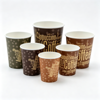 Gobelets en papier à prix d'usine, personnalisables avec logo, jetables, en kraft blanc, à paroi simple, pour café, thé et événements.