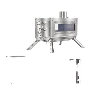 Échantillon Gratuit - Poêle à Bois Portable CE pour Extérieur avec Tuyau de Cheminée, Accessoires pour Poêle à Bois de Camping, Pique-nique, Acier Inoxydable - Product Image 2