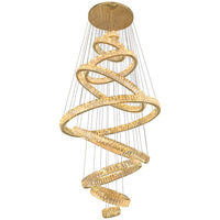 Lustre en cristal minimaliste luxueux pour salons, escaliers et appartements, luminaire haut de gamme de taille moyenne