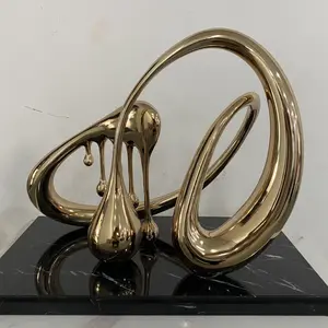 현대 금속 예술 실내 전기도금 단조 로타리 물방울 스테인리스 스틸 조각