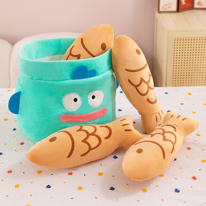 Peluche Poisson Mignon, Oreiller Taiyaki Frites, Poupée en Peluche Remplie de Coton PP - Product Image 3