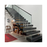 Fabricant d'escaliers sur mesure pour escaliers flottants modernes avec balustrade en verre