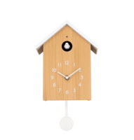 Reloj de Pared de Péndulo de Plástico con Cuarzo y Sonido de Cuco