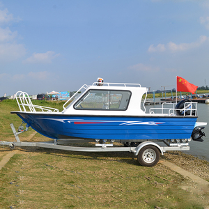 Barco de pesca 530 meia cabina 7 pessoas, 5.3m personalizado, barco de pesca de alumínio soldado integral de alumínio