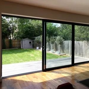 Produsen grosir fitur keamanan yang ditingkatkan permukaan mudah dibersihkan sistem penguncian Multi titik pintu geser teras aluminium - Product Image 5