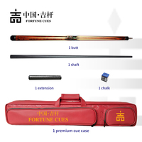 FORTUNE CUES Queue de billard haut de gamme faite à la main, avec incrustation sculptée, manche en bois massif, design exclusif, queue de billard premium