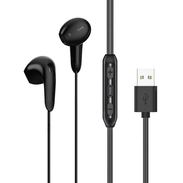 USB 7.1 Dynamic Driver Sound Card Digital Decoding Earphones DAC Wire Control Stereo Subwoofer Computer Wired Headphones