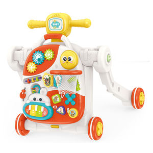 Offre Spéciale : Trotteur Bébé Multifonction 4-en-1 Convertible en Table, <span class=keywords><strong>Chariot</strong></span> et Voiture à Pousser Musicale pour l'Apprentissage Précoce - Product Image 1
