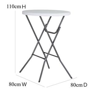 Hot Bán Mạnh Mẽ Hdpe Dia80 * 110Cm Độ Dày 4.5Cm Gấp Vòng Cao Thanh Hàng Đầu Bảng Cho Trong Nhà Ngoài Trời Tiệc Các Sự Kiện - Product Image 2