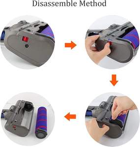 หัวแปรงทำความสะอาดแบบกลิ้งไฟฟ้าสำหรับเครื่องดูดฝุ่นทดแทน V6-พลาสติกนำมาใช้ใหม่ได้ประสิทธิภาพสูง - Product Image 4