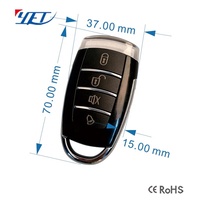 Télécommande sans fil pour porte de garage YET2143, interrupteur à code d'apprentissage, code clonable, émetteur RF, porte-clés