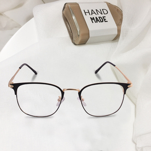 Personnalisable Anti Lumière Bleue Lentille Carrée Lunettes Optiques En Métal Lumière Distribution Lunettes Pour Femmes - Product Image 6