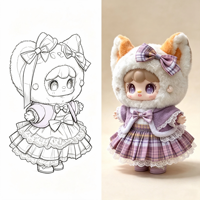 Poupée en peluche Sweet Lolita, jouet en peluche à habiller, figurine de dessin animé personnalisée, conception OEM et sur mesure disponible