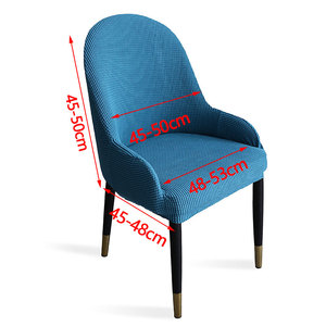 <span class=keywords><strong>Housse</strong></span> <span class=keywords><strong>de</strong></span> chaise <span class=keywords><strong>de</strong></span> salle à manger à <span class=keywords><strong>accoudoirs</strong></span> semi-circulaires, couleur unie, élastique, 100% polyester, lavable, écologique - Product Image 2