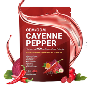Vitamin D3+K2 <strong>Cayenne</strong> <strong>Pepper</strong> <strong>Capsules</strong> 240ct - Factory Custom Blend for Calcium Absorption &amp; Cardiovascular Support - Product Image 1