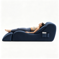 Fauteuil de yoga convertible ergonomique en mousse haute densité, canapé de massage 2 en 1 avec pliage dissimulé