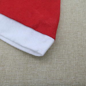 Chapeaux de Noël promotionnels de logo personnalisé de vente chaude chapeau de Noël de bébé adulte de polyester chapeaux de père Noël pour la célébration de partie - Product Image 3