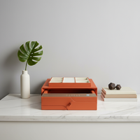 Coffre-fort rechargeable de luxe en cuir avec lecteur d'empreintes digitales et mot de passe, en acier et verre trempé, avec système de rail à amortisseur unique pour armoire