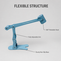 Lampe de bureau LED à bras articulé sans fil, rechargeable 2000 mAh, en métal, réglable 3 couleurs, intensité variable pour chevet et bureau