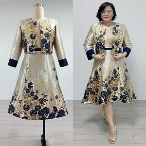 Robes de cérémonie élégantes bleu marine de luxe pour femmes grandes tailles, tailleur d'église avec veste courte, robes personnalisées pour événements, tenues du dimanche - Product Image 2