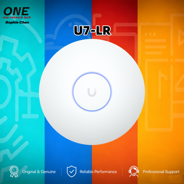 Original New U7-LR Long Range Wi-Fi 7 Dual-Band Ceiling-Mount Enterprise Wireless Access Point Enterprise Network Device