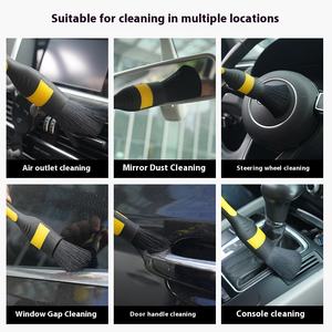 Ensemble de détails intérieurs automobiles professionnels 3 pièces brosses de <span class=keywords><strong>lavage</strong></span> de voiture souples comprenant une <span class=keywords><strong>brosse</strong></span> de pneu crevasse pour le nettoyage de la voiture - Product Image 4