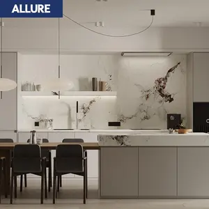 Allure cucina modulare di lusso Smart cina vendita Set completo utilizzato Design moderno isola curvo armadi da cucina per la casa