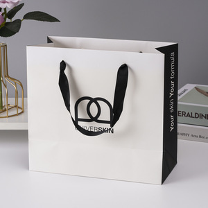 Kustom buatan tangan pita pegangan putih gading papan Tote tas disesuaikan dicetak kemasan untuk Supermarket Pameran Makanan - Product Image 4