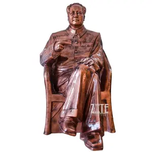 Estatua grande y cuadrada de bronce, estatua de escultura mao, Presidente