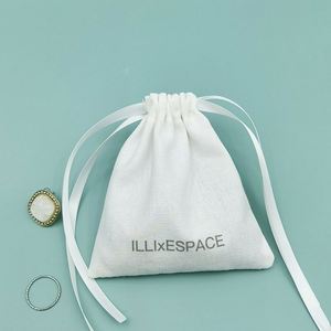 Custom Logo Recyclable Gift Craft <b>Pouch</b> Cotton Canvas <b>Drawstring</b> Bag - Product Image 5