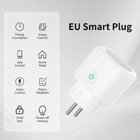 Prise intelligente Wi-Fi Tuya Smart Life avec commande vocale Alexa, 16A/20A, avec fonction de surveillance de la consommation et de programmation, prise française