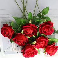 Bunga Mawar Merah Buatan untuk Dekorasi Rumah dan Pernikahan, Laris Manis untuk Tahun Baru dan Hari Valentine
