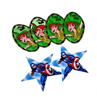 Carte Collezionabili Anime a Forma di Stella a Cinque Punte, Giocattolo Educativo 3D Ovale per Bambini 0-3M in Carta