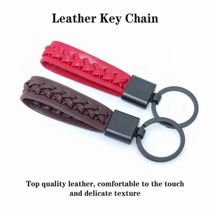 Wholesale Custom Logo Round <b>Key</b> <b>Ring</b> Keychain China's PU Leather Car <b>Key</b> Tags with Metal Elegant & Durable Leather Keychains - Product Image 4