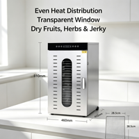 Déshydrateur alimentaire professionnel en acier inoxydable pour fruits, viandes et légumes