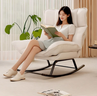 Fauteuil Poire de Luxe Scandinave, Inclinable et Extensible pour Adulte, Chaise Longue de Balcon, Salon ou Fauteuil à Bascule Détente