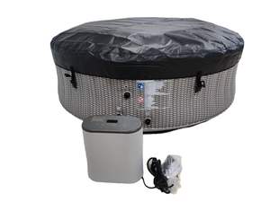 <span class=keywords><strong>Spa</strong></span> <span class=keywords><strong>gonflable</strong></span> rond durable avec <span class=keywords><strong>couverture</strong></span>, bain à bulles portable pour extérieur, piscine de massage pour la maison et le jardin - Product Image 3