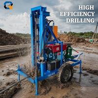 Machine de forage de puits d'eau avec pompe à moteur, profondeur max. 200 m, facile à utiliser pour les projets d'approvisionnement en eau
