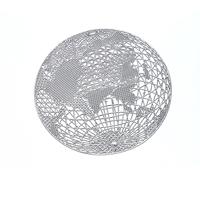 Set de 4 dessous-de-plat en PVC tissé à motif globe, imperméables, antidérapants, durables et écologiques